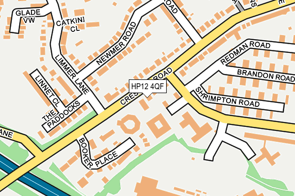 HP12 4QF map - OS OpenMap – Local (Ordnance Survey)