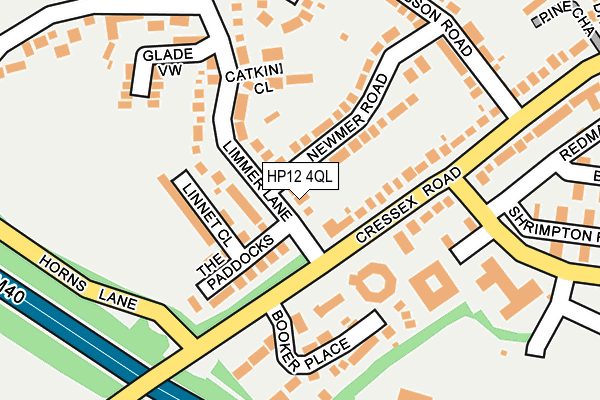 HP12 4QL map - OS OpenMap – Local (Ordnance Survey)