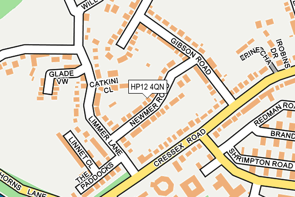 HP12 4QN map - OS OpenMap – Local (Ordnance Survey)