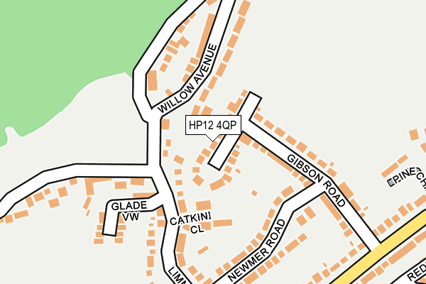 HP12 4QP map - OS OpenMap – Local (Ordnance Survey)