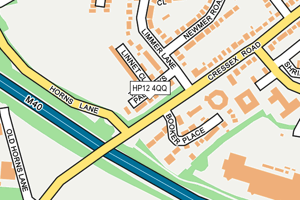 HP12 4QQ map - OS OpenMap – Local (Ordnance Survey)