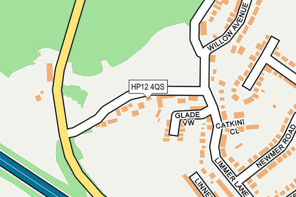 HP12 4QS map - OS OpenMap – Local (Ordnance Survey)