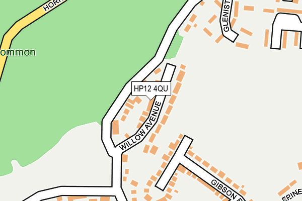 HP12 4QU map - OS OpenMap – Local (Ordnance Survey)