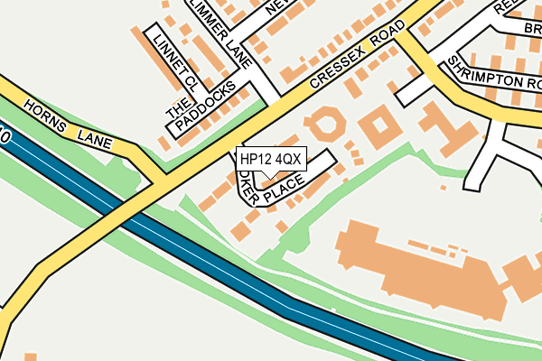 HP12 4QX map - OS OpenMap – Local (Ordnance Survey)