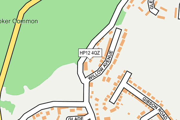 HP12 4QZ map - OS OpenMap – Local (Ordnance Survey)