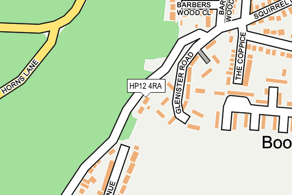 HP12 4RA map - OS OpenMap – Local (Ordnance Survey)