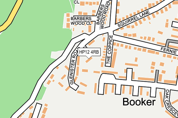 HP12 4RB map - OS OpenMap – Local (Ordnance Survey)