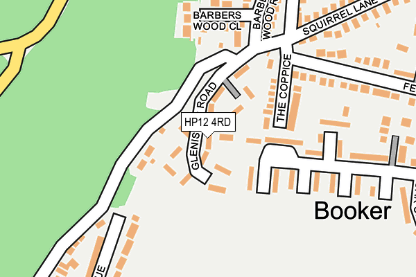 HP12 4RD map - OS OpenMap – Local (Ordnance Survey)