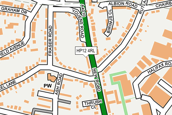 HP12 4RL map - OS OpenMap – Local (Ordnance Survey)