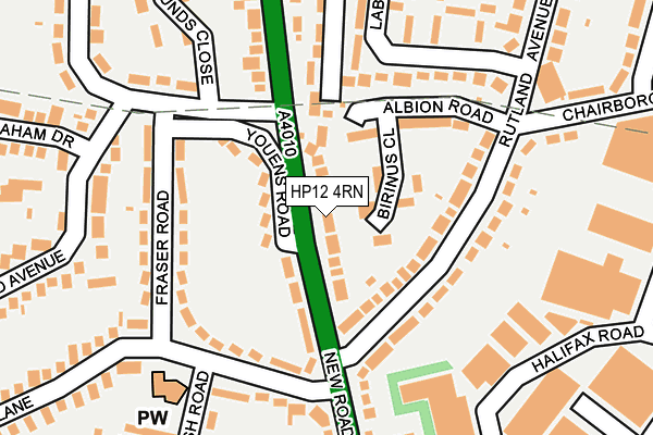 HP12 4RN map - OS OpenMap – Local (Ordnance Survey)