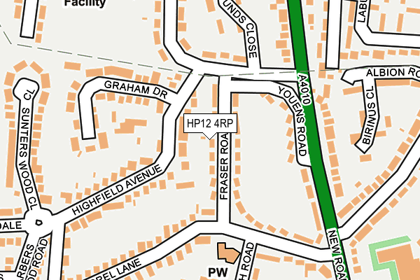 HP12 4RP map - OS OpenMap – Local (Ordnance Survey)
