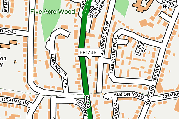 HP12 4RT map - OS OpenMap – Local (Ordnance Survey)