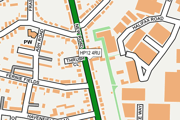 HP12 4RU map - OS OpenMap – Local (Ordnance Survey)