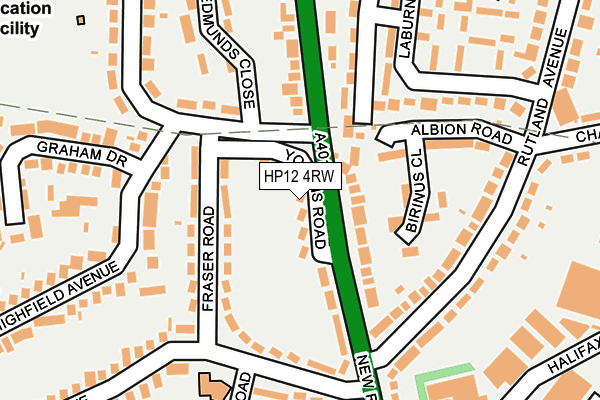 HP12 4RW map - OS OpenMap – Local (Ordnance Survey)