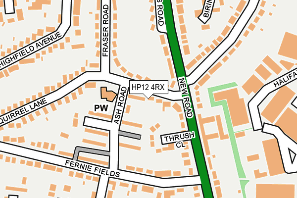 HP12 4RX map - OS OpenMap – Local (Ordnance Survey)
