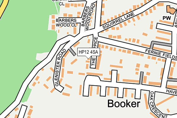 HP12 4SA map - OS OpenMap – Local (Ordnance Survey)