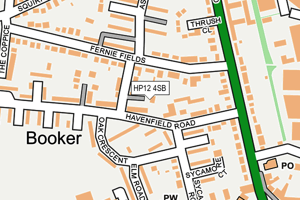 HP12 4SB map - OS OpenMap – Local (Ordnance Survey)