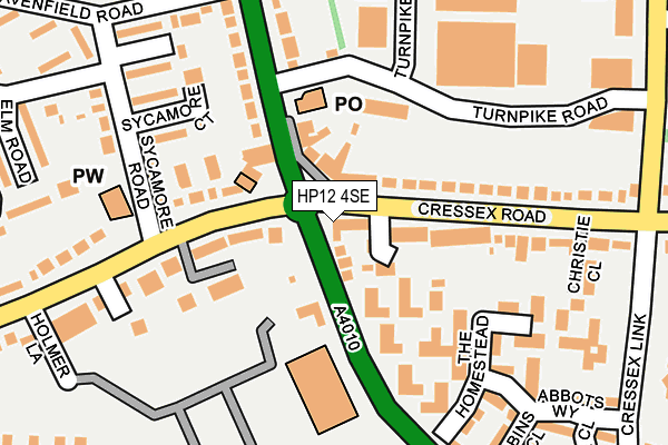 HP12 4SE map - OS OpenMap – Local (Ordnance Survey)