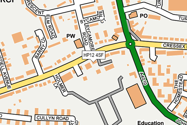 HP12 4SF map - OS OpenMap – Local (Ordnance Survey)