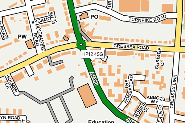 HP12 4SG map - OS OpenMap – Local (Ordnance Survey)