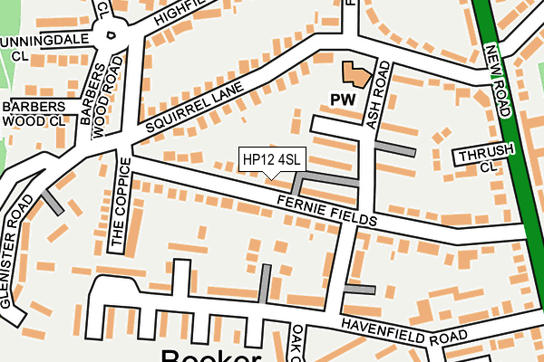 HP12 4SL map - OS OpenMap – Local (Ordnance Survey)