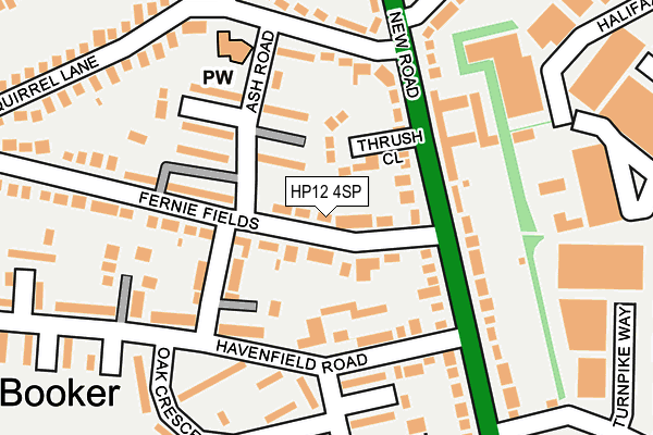 HP12 4SP map - OS OpenMap – Local (Ordnance Survey)