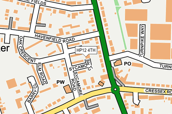HP12 4TH map - OS OpenMap – Local (Ordnance Survey)