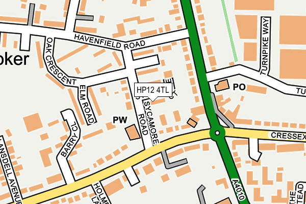 HP12 4TL map - OS OpenMap – Local (Ordnance Survey)