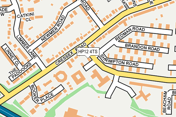 HP12 4TS map - OS OpenMap – Local (Ordnance Survey)