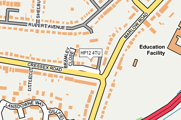 HP12 4TU map - OS OpenMap – Local (Ordnance Survey)