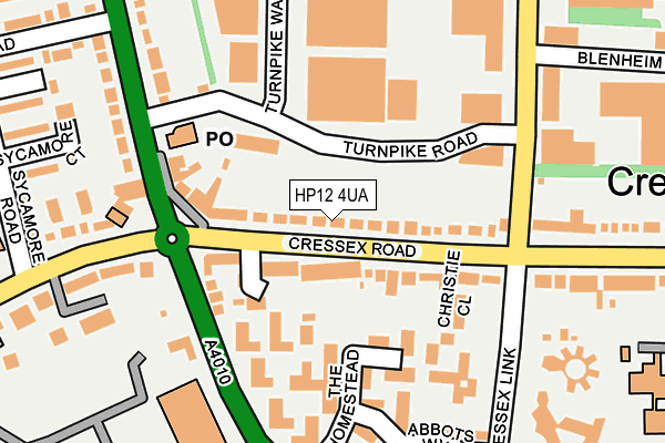 HP12 4UA map - OS OpenMap – Local (Ordnance Survey)