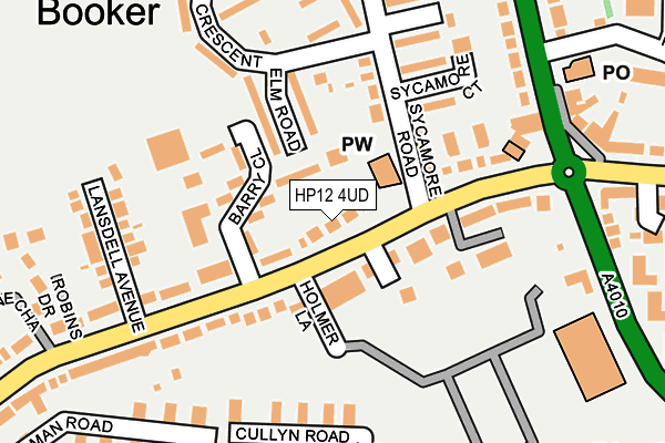 HP12 4UD map - OS OpenMap – Local (Ordnance Survey)