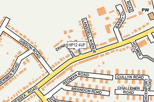 HP12 4UF map - OS OpenMap – Local (Ordnance Survey)