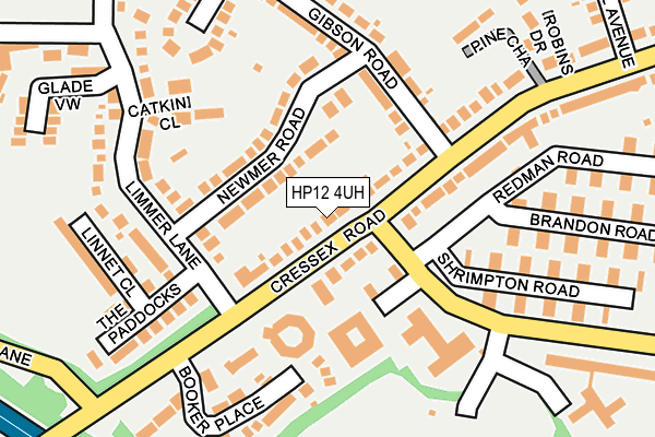 HP12 4UH map - OS OpenMap – Local (Ordnance Survey)