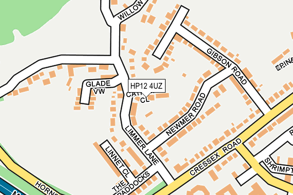 HP12 4UZ map - OS OpenMap – Local (Ordnance Survey)