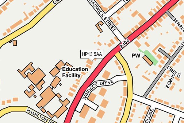 HP13 5AA map - OS OpenMap – Local (Ordnance Survey)