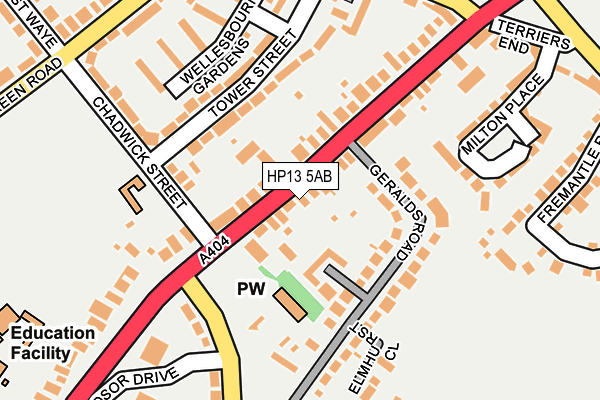 HP13 5AB map - OS OpenMap – Local (Ordnance Survey)