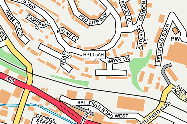 HP13 5AH map - OS OpenMap – Local (Ordnance Survey)