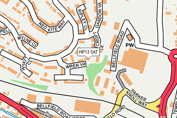 HP13 5AT map - OS OpenMap – Local (Ordnance Survey)