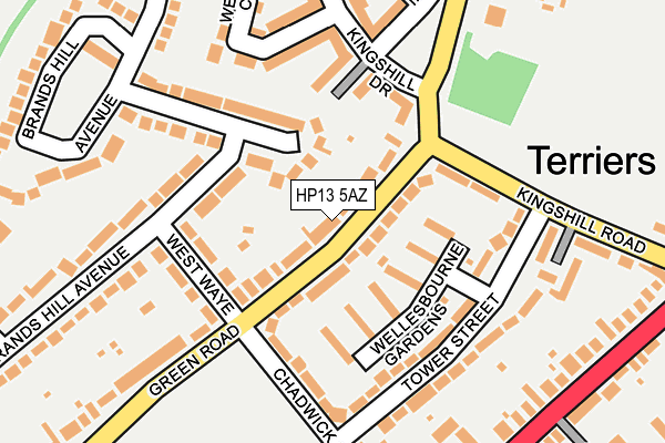 HP13 5AZ map - OS OpenMap – Local (Ordnance Survey)