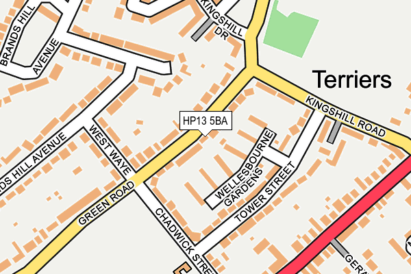 HP13 5BA map - OS OpenMap – Local (Ordnance Survey)