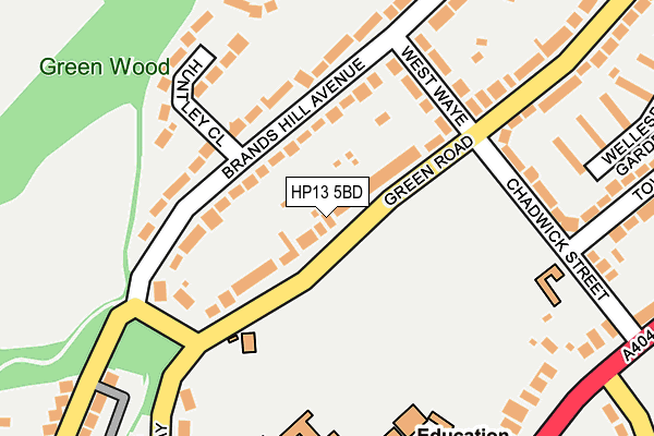 HP13 5BD map - OS OpenMap – Local (Ordnance Survey)