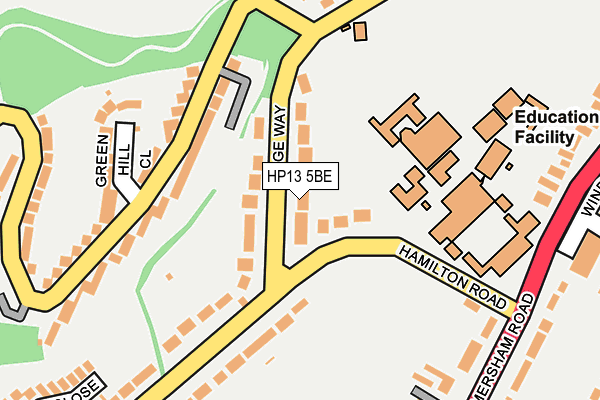 HP13 5BE map - OS OpenMap – Local (Ordnance Survey)