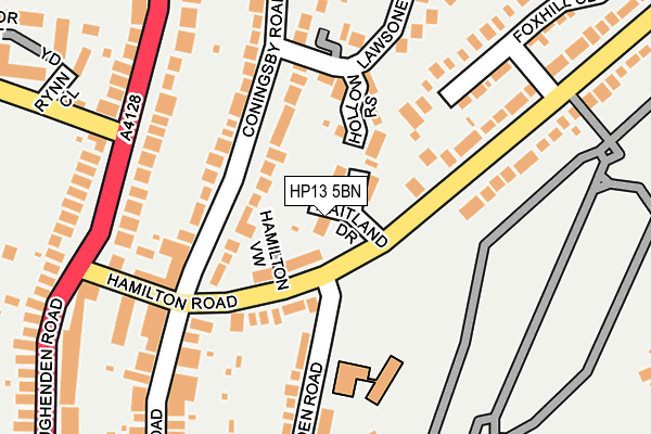 HP13 5BN map - OS OpenMap – Local (Ordnance Survey)
