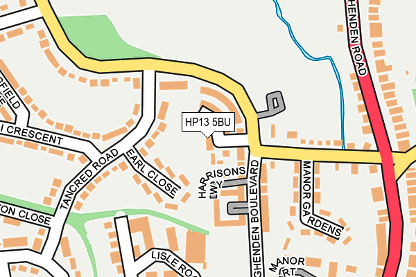 HP13 5BU map - OS OpenMap – Local (Ordnance Survey)