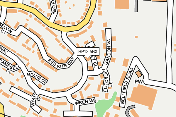 HP13 5BX map - OS OpenMap – Local (Ordnance Survey)