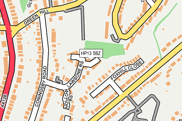 HP13 5BZ map - OS OpenMap – Local (Ordnance Survey)