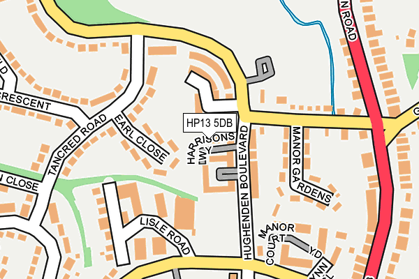 HP13 5DB map - OS OpenMap – Local (Ordnance Survey)