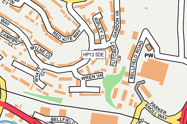 HP13 5DE map - OS OpenMap – Local (Ordnance Survey)