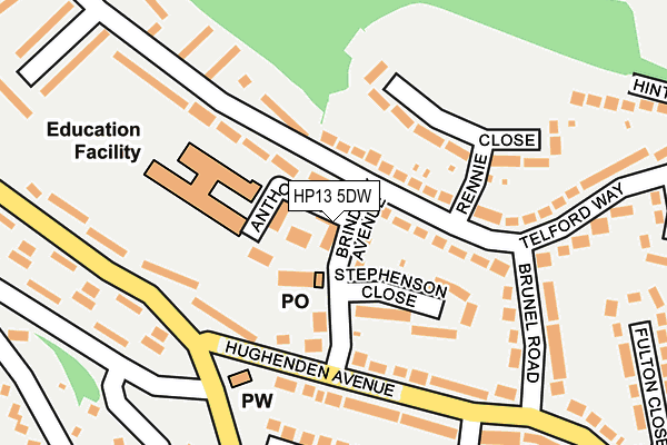 HP13 5DW map - OS OpenMap – Local (Ordnance Survey)